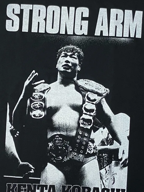 小橋建太 STRONG ARM（鉄人ブラック）Tシャツ