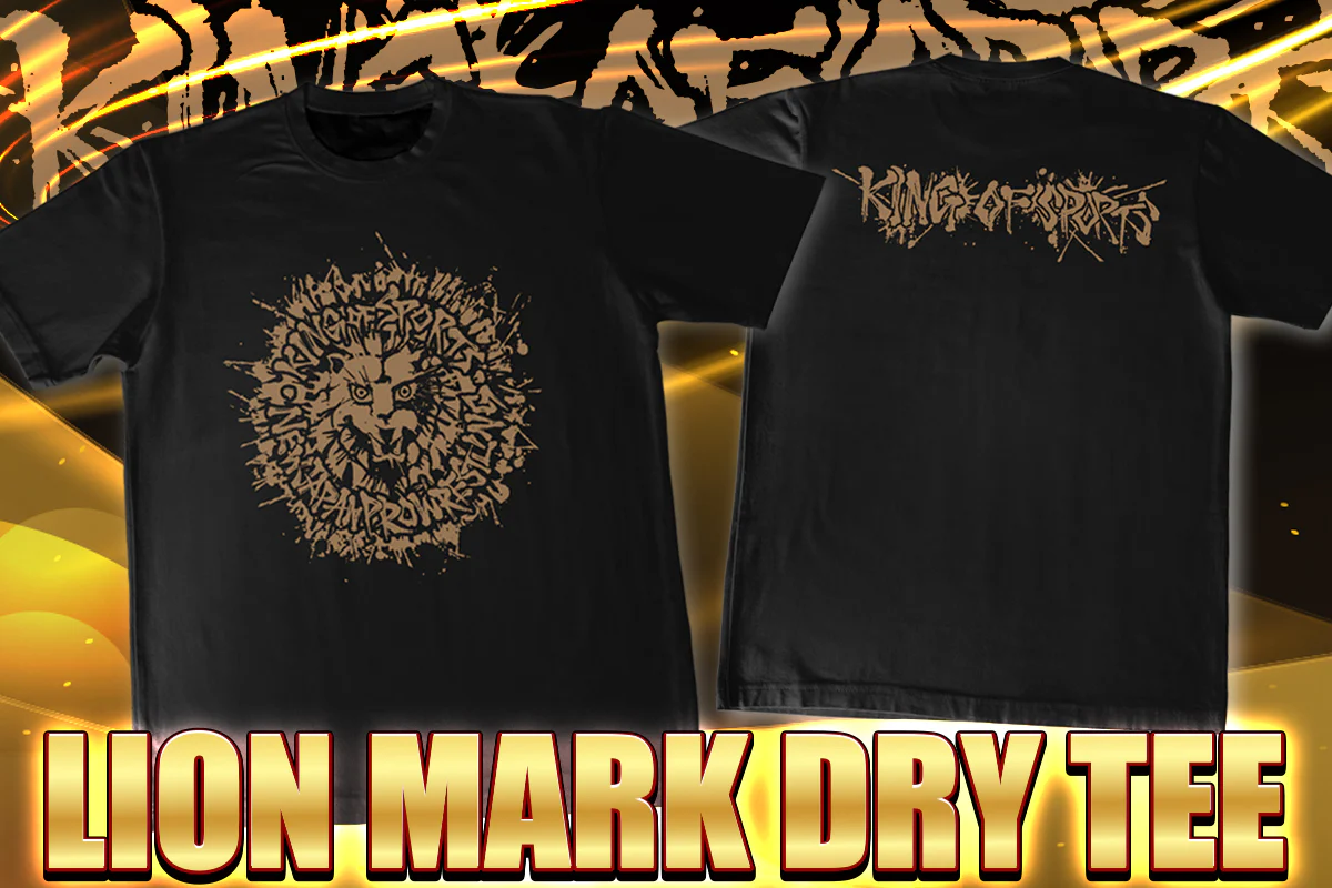 ライオンマーク ドライTシャツ（2026・ブラック×ゴールド） – プロレス