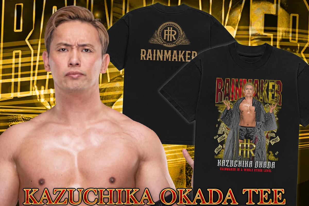 オカダ・カズチカ「RAINMAKER」Tシャツ(2026) – プロレス専門店バック