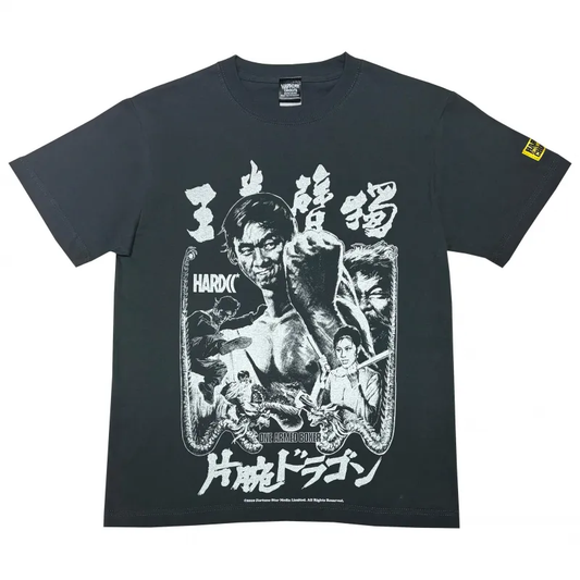 片腕ドラゴン（正徳武館グレイッシュグリーン）　Tシャツ