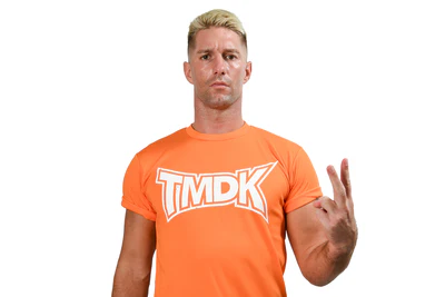 TMDK ドライTシャツ（オレンジ×ホワイト）