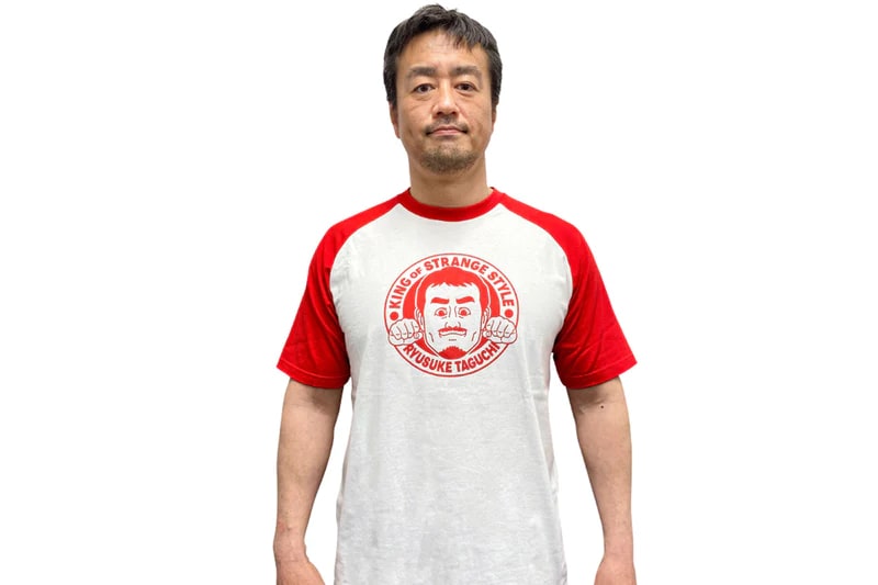 田口隆祐 ラグランTシャツ (レッド)