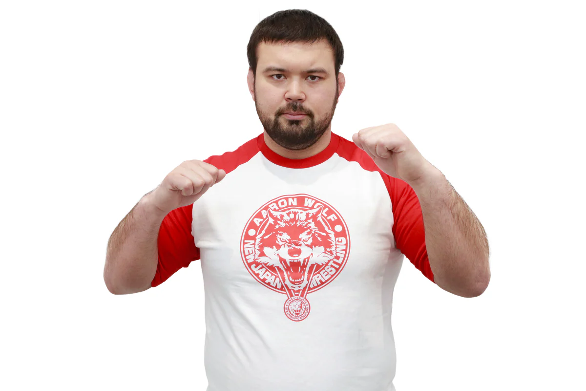 ウルフアロン ラグランTシャツ（レッド）