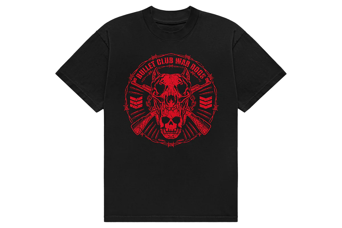 BULLET CLUB WAR DOGS Tシャツ（2025・ブラック×レッド） – プロレス