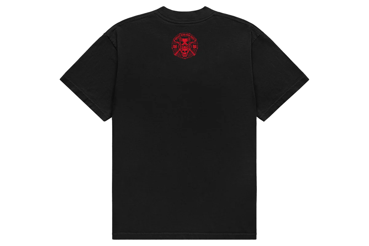 BULLET CLUB WAR DOGS Tシャツ（2025・ブラック×レッド）