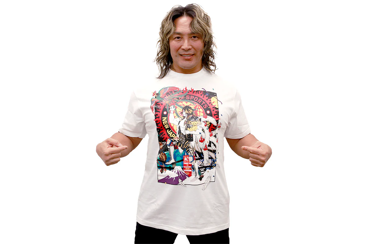 WK20 棚橋弘至×中村佑介 Tシャツ（ホワイト） – プロレス専門店バック