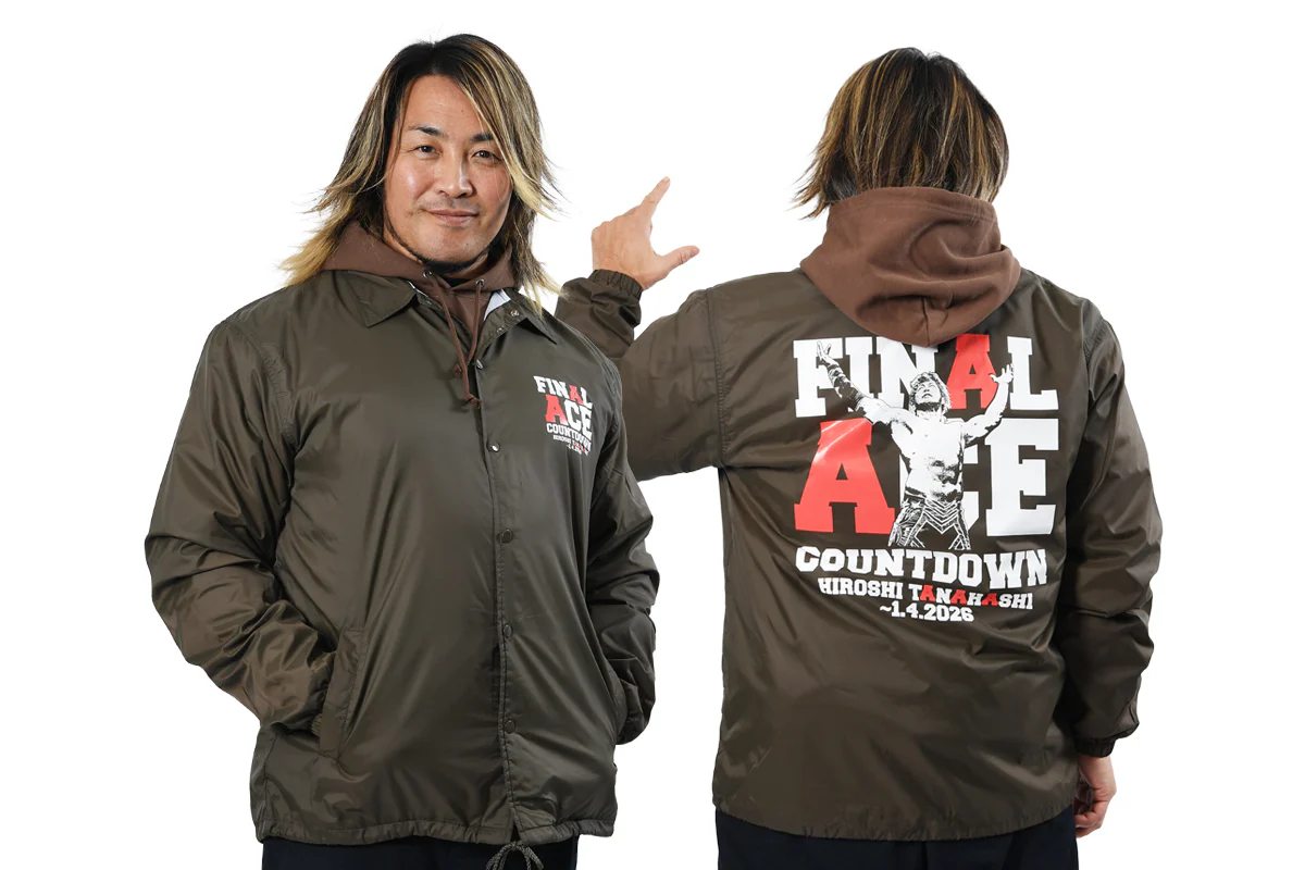 棚橋弘至「FINAL ACE COUNTDOWN」コーチジャケット（シールブラウン）