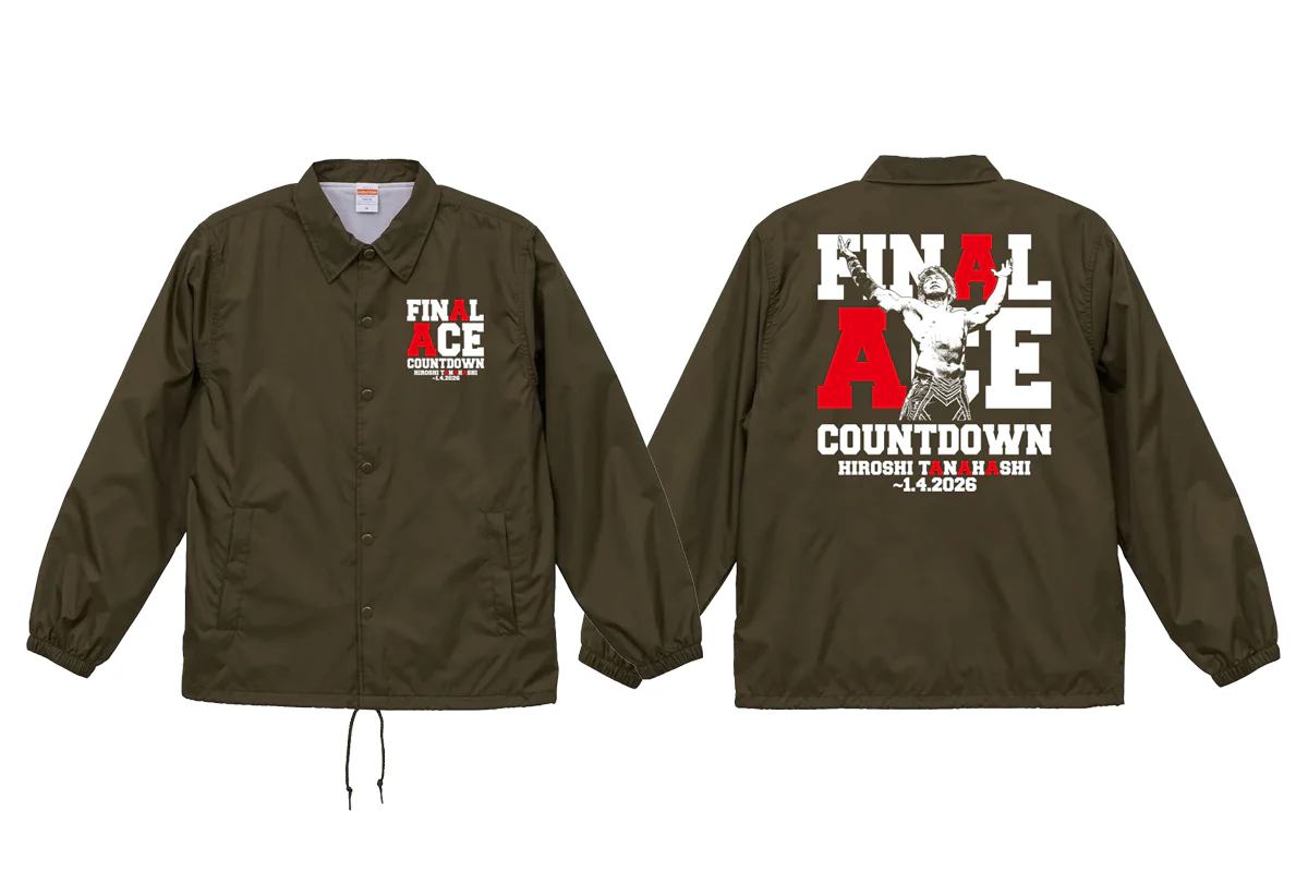 棚橋弘至「FINAL ACE COUNTDOWN」コーチジャケット(シールブラウン 棚橋弘至「FINAL ACE COUNTDOWN」コーチジャケット(シールブラウン