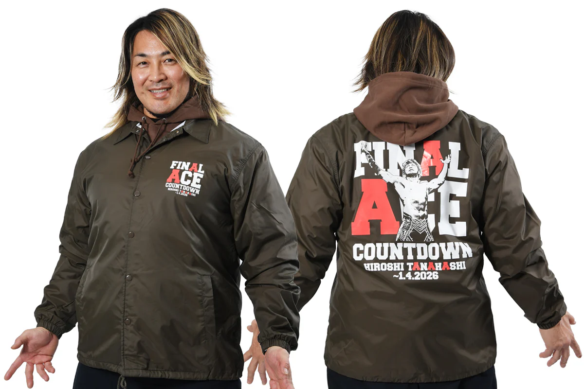 棚橋弘至「FINAL ACE COUNTDOWN」コーチジャケット（シールブラウン）